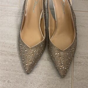 Betsey Johnson Glittering Gold Heels